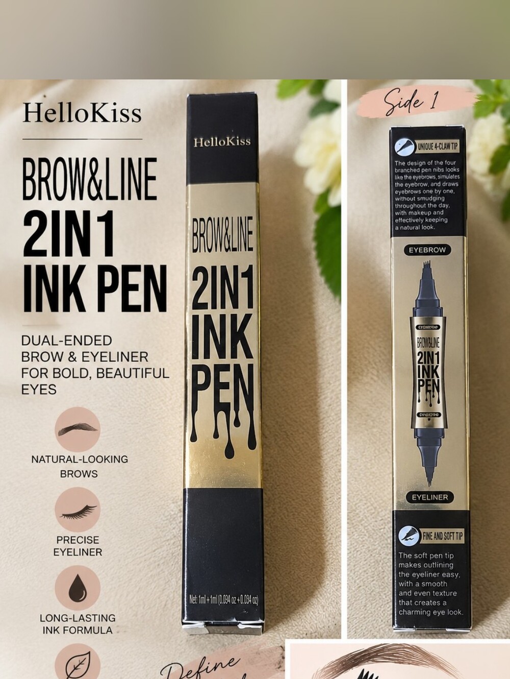 HelloKiss BROW&LINE 2IN1 Ink Pen